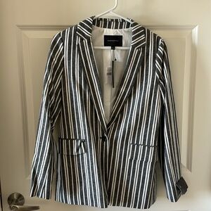 NWT Banana Republic Stretch Linen Blazer Striped - Size 4